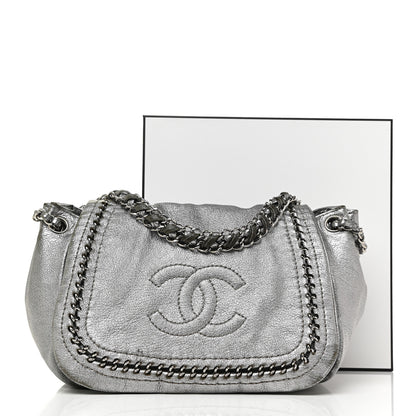 Chanel Metallic Deerskin Luxe Ligne Flap Silver 21 of 21