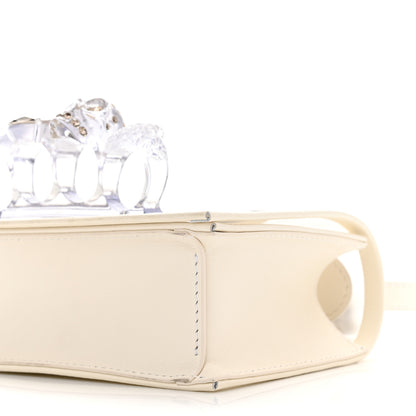 Alexander McQueen Calfskin Polyurethane Mini Jeweled Knuckle Satchel Clear White 9 of 9