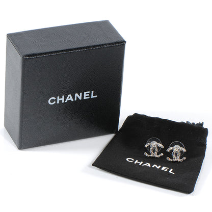 Chanel Crystal CC Earrings Silver 6 of 6