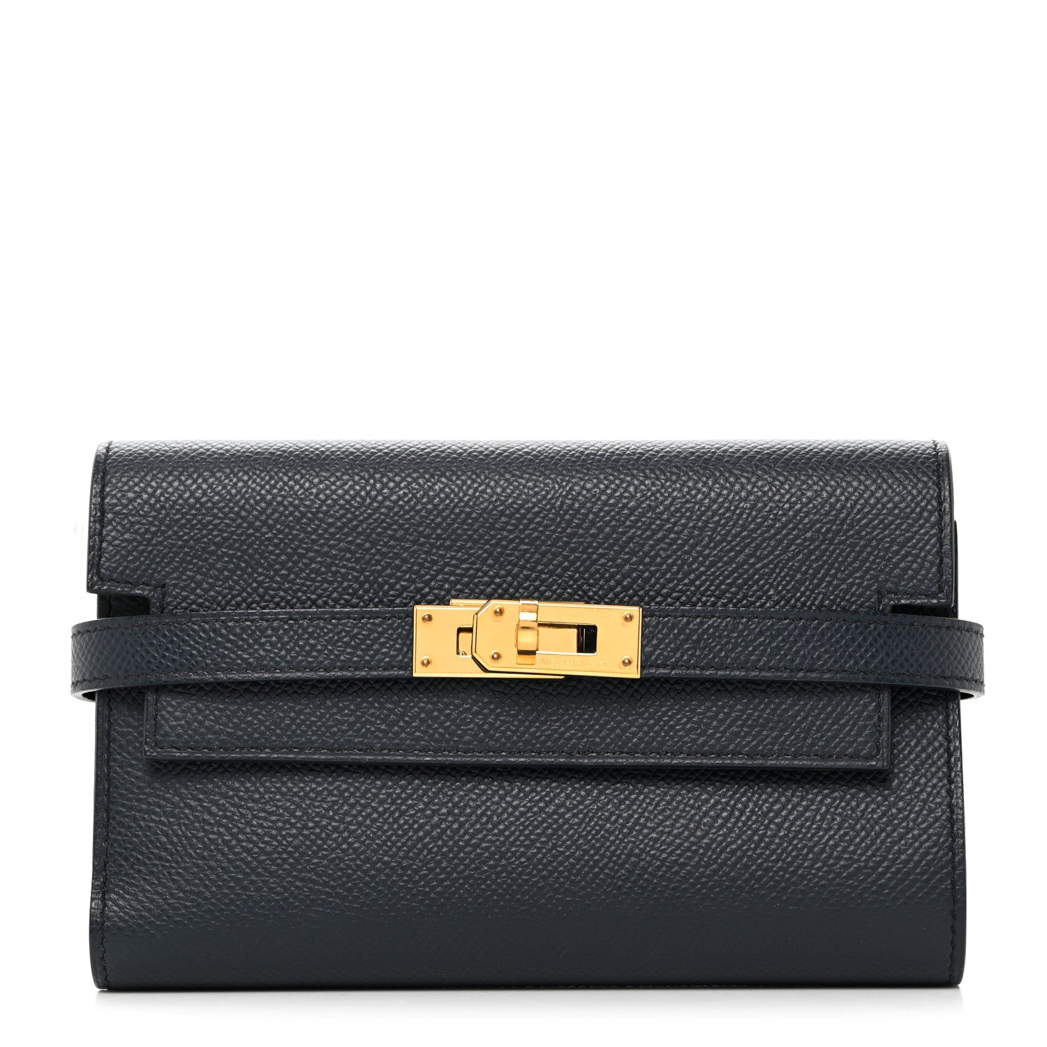 Hermes Epsom Verso Medium Kelly Wallet Bleu Indigo Black 1 of 7