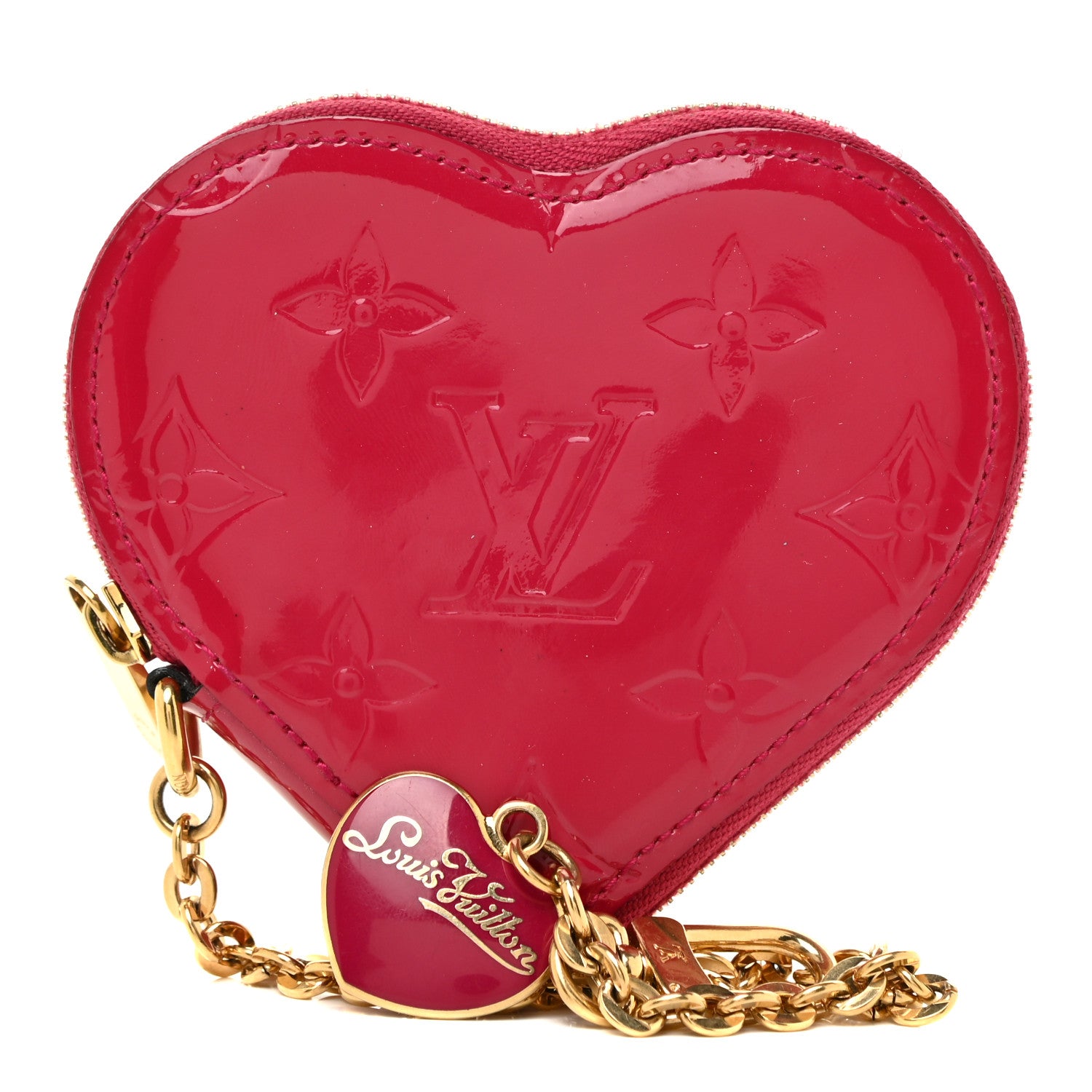 Louis Vuitton Vernis Heart Coin Purse Rose Indien 1 of 14