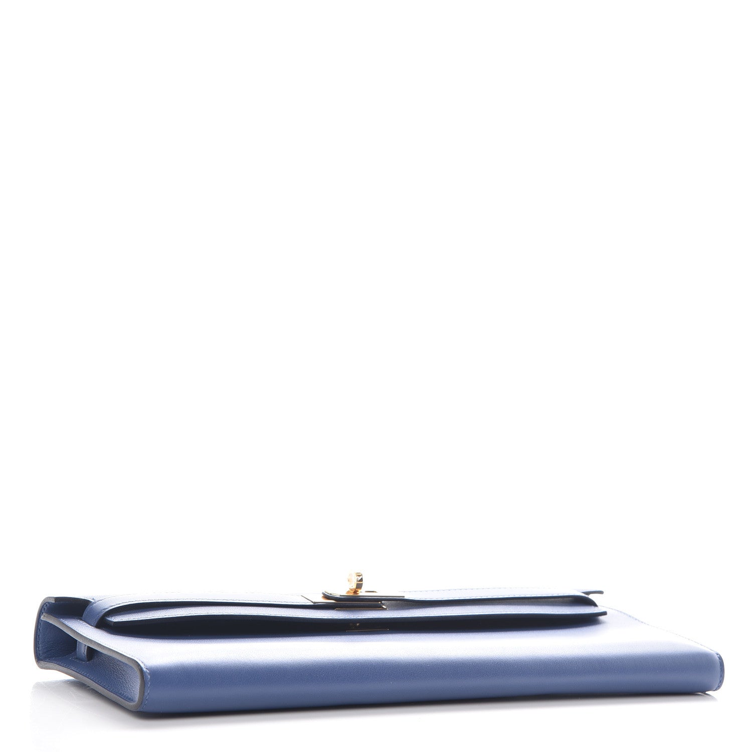 Hermes Swift Kelly Cut Clutch Pochette Bleu Agate 4 of 9