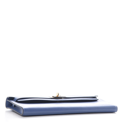 Hermes Swift Kelly Cut Clutch Pochette Bleu Agate 4 of 9