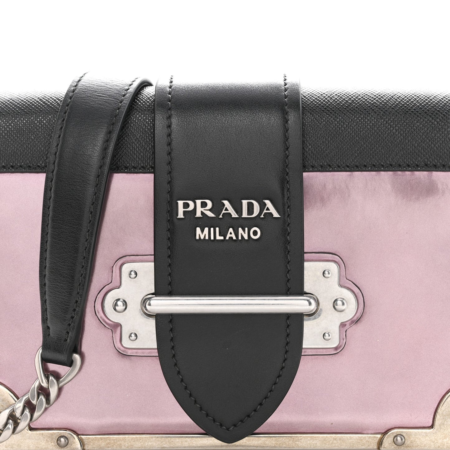 Metallic Vitello Saffiano Cahier Bag Ibisco Black