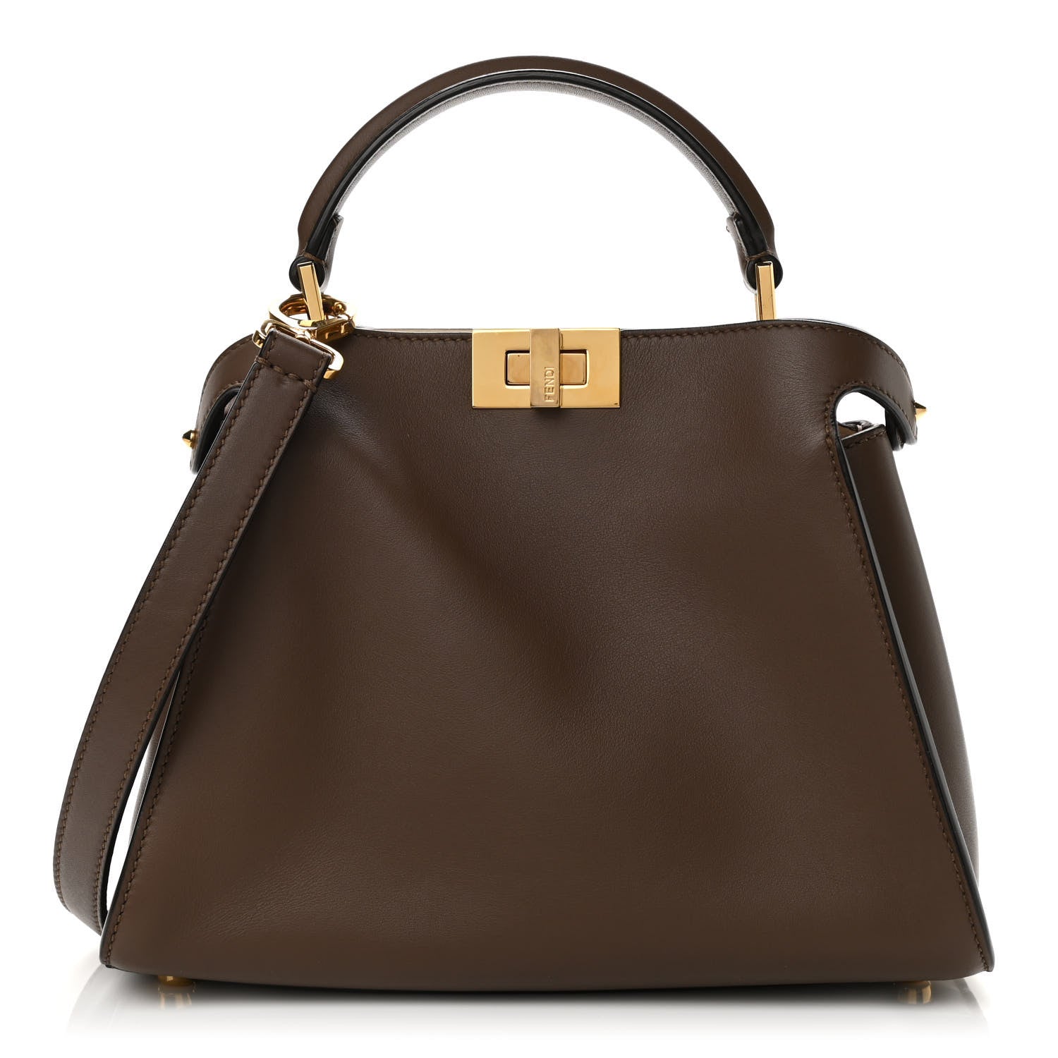 Fendi Vitello Tahiti Burro Bi-Color Medium Peekaboo Iconic Essentially Satchel Maya Camelia Confetto 1 of 11