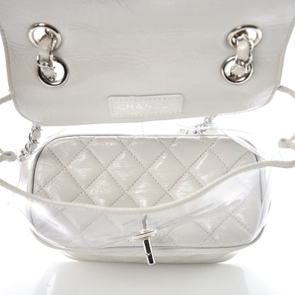 Chanel Crumpled Calfskin PVC Quilted Backpack White 5 of 13