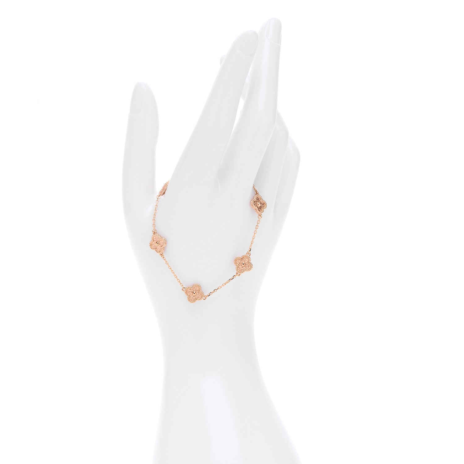 Van Cleef & Arpels 18K Rose Gold 6 Motifs Sweet Alhambra Bracelet 2 of 6