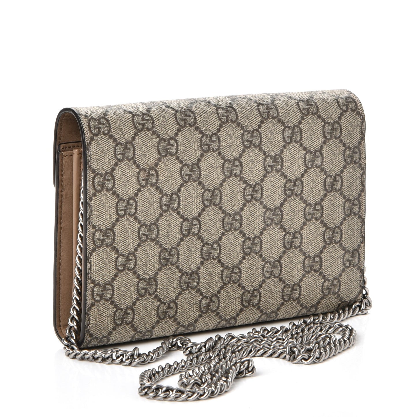 GG Supreme Monogram Mini Dionysus Chain Wallet Beige Taupe