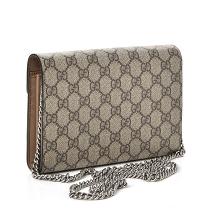 Gucci GG Supreme Monogram Mini Dionysus Chain Wallet Beige Taupe 3 of 8