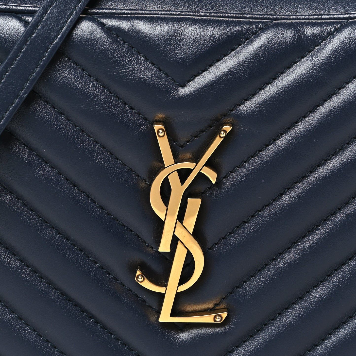 Calfskin Matelasse Monogram Lou Camera Bag Deep Marine