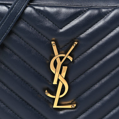 Saint Laurent Calfskin Matelasse Monogram Lou Camera Bag Deep Marine 8 of 11