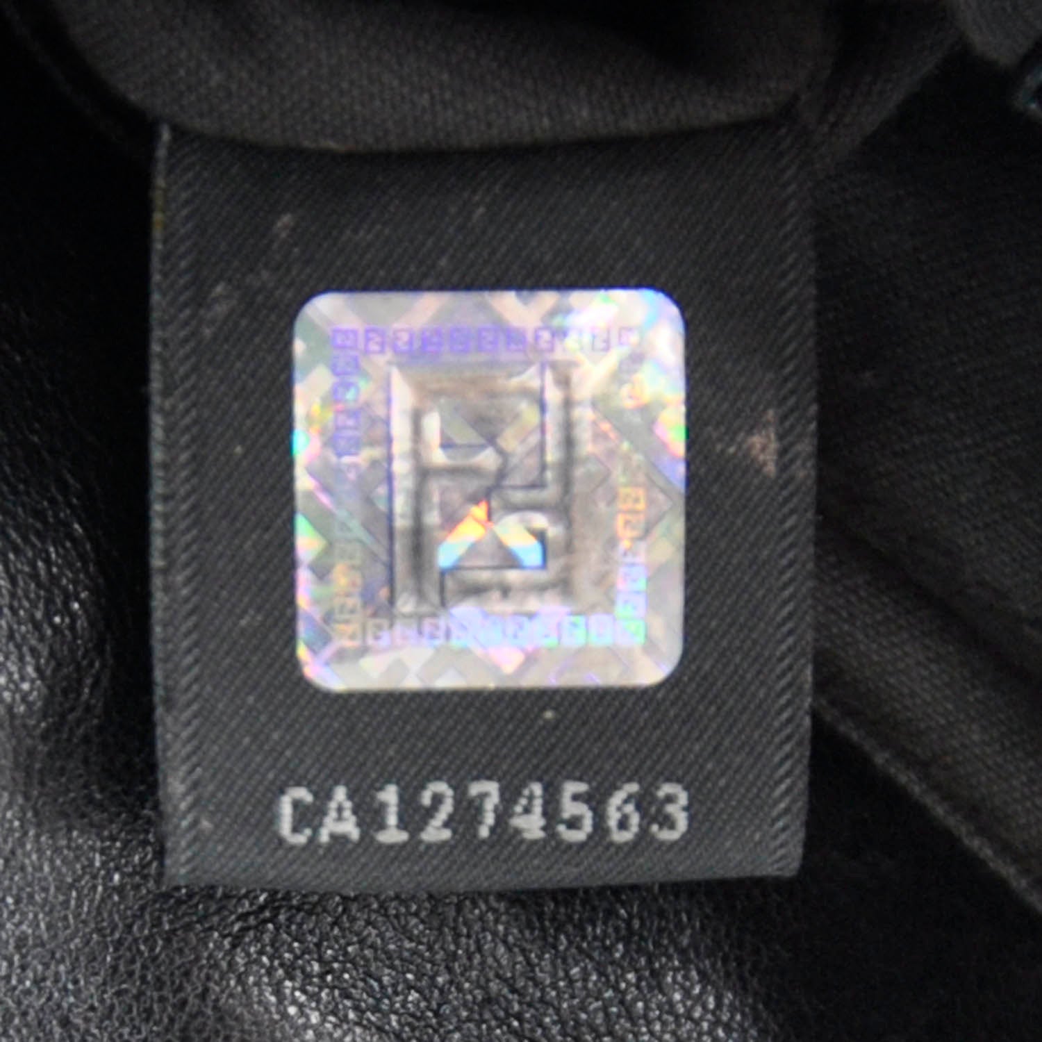 Fendi Crinkled Lambskin Mia Pochette Black 7 of 7