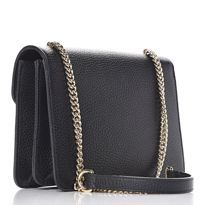 Gucci Dollar Calfskin Small Interlocking G Shoulder Bag Black 3 of 10