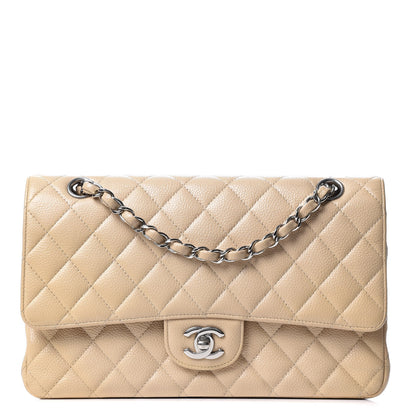 Chanel Caviar Quilted Medium Double Flap Beige Clair 1 of 12
