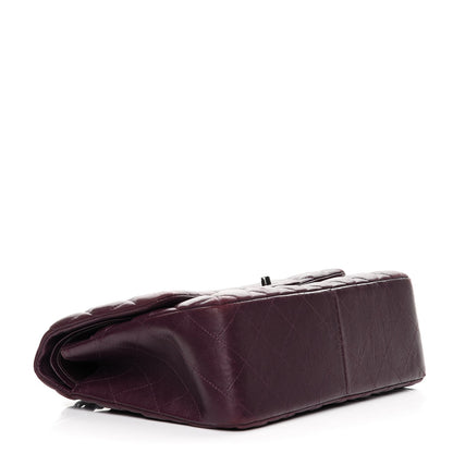 Chanel Lambskin Quilted Jumbo Double Flap Dark Purple 4 of 15