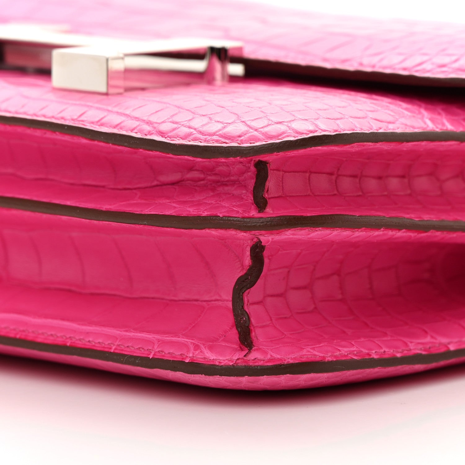 Hermes Matte Alligator Constance 18 Rose Shocking 10 of 14