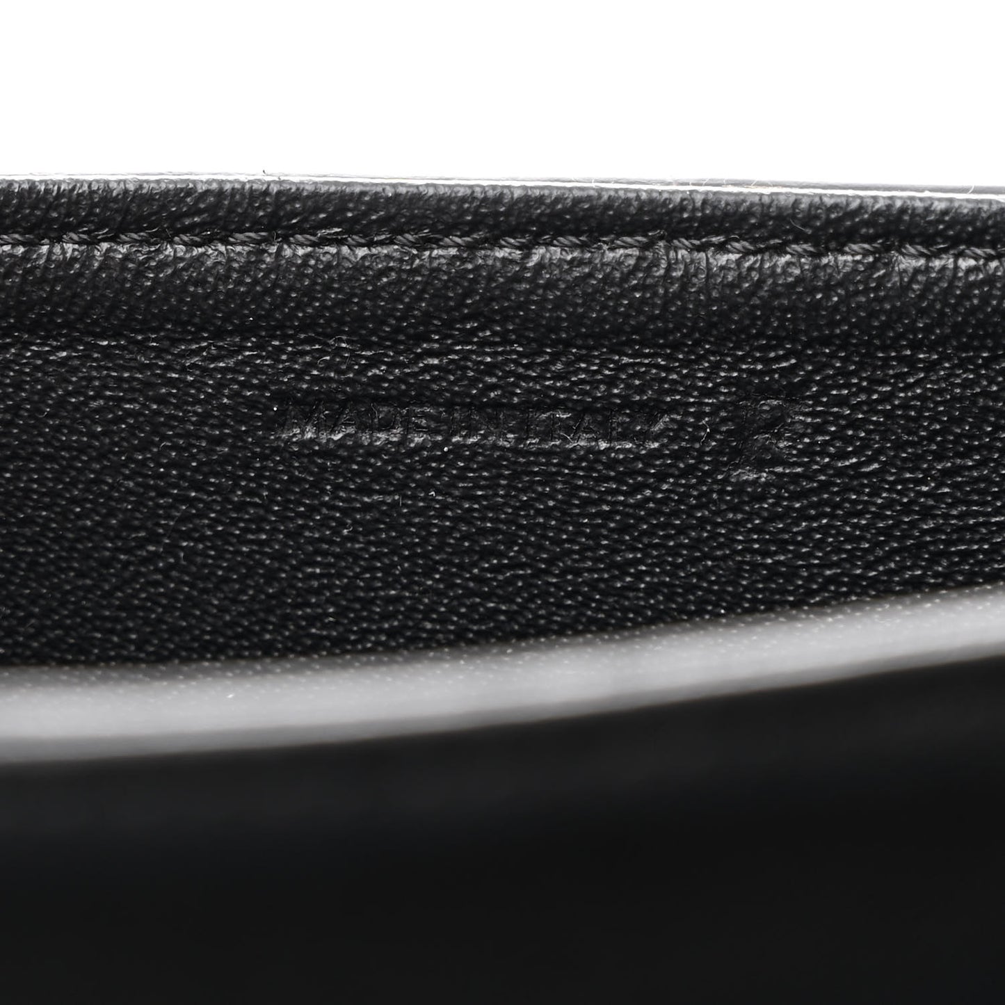 Shiny Calfskin Stripes Small C Bag Black