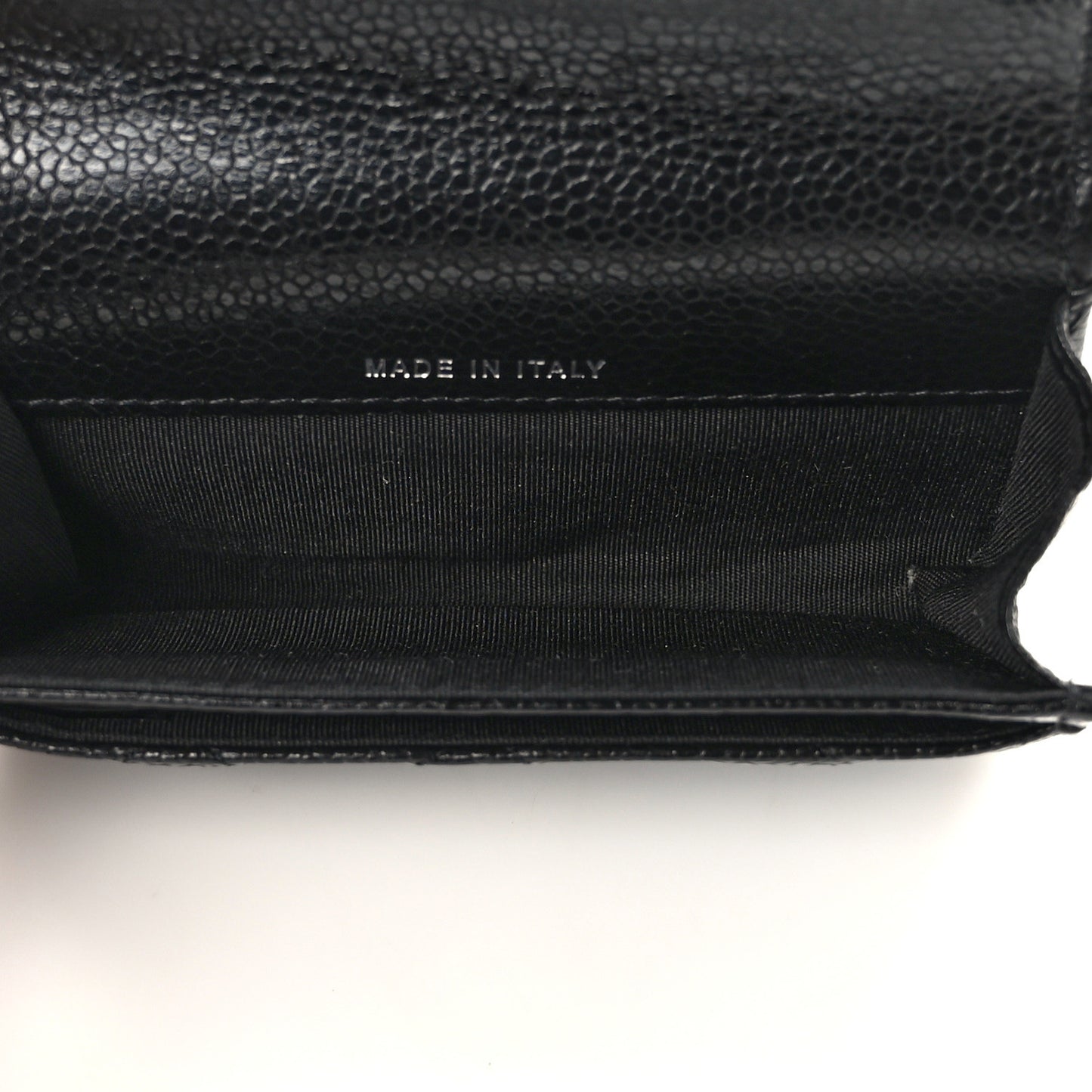 Caviar Quilted Flap Card Holder So Black