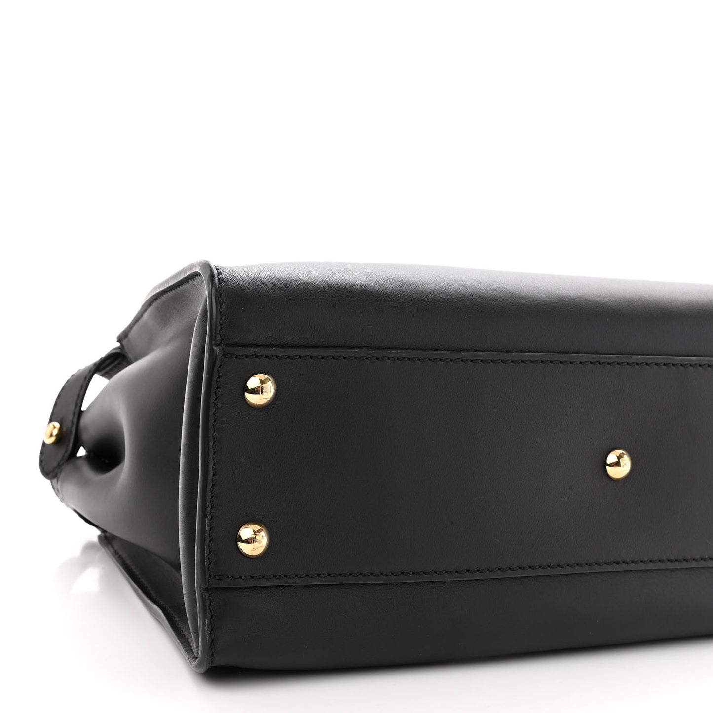 Vitello Seta Shiny Nappa Medium Peekaboo Iconic Satchel Black