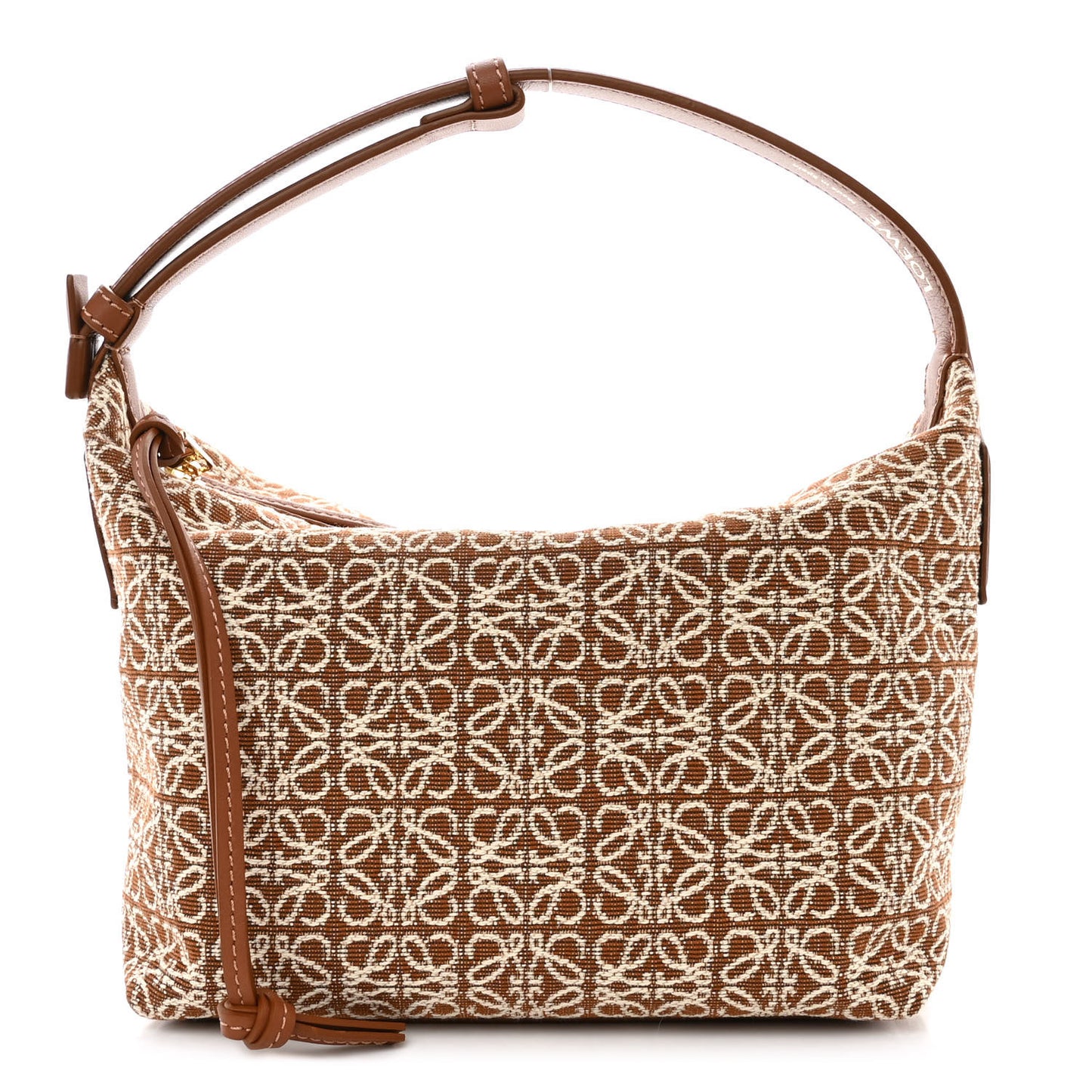 Jacquard Anagram Calfskin Small Cubi Bag Tan Pecan