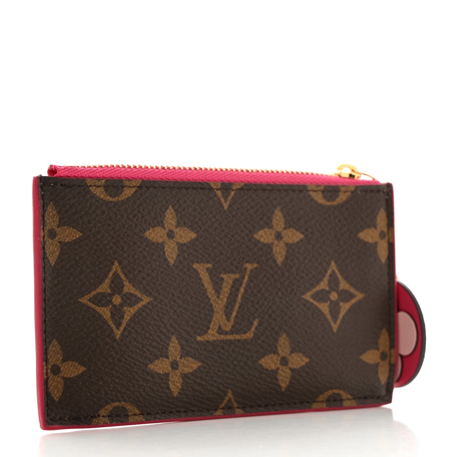 Louis Vuitton Monogram Blooming Flowers Zipped Card Holder Hot Pink Rose Ballerine 3 of 8