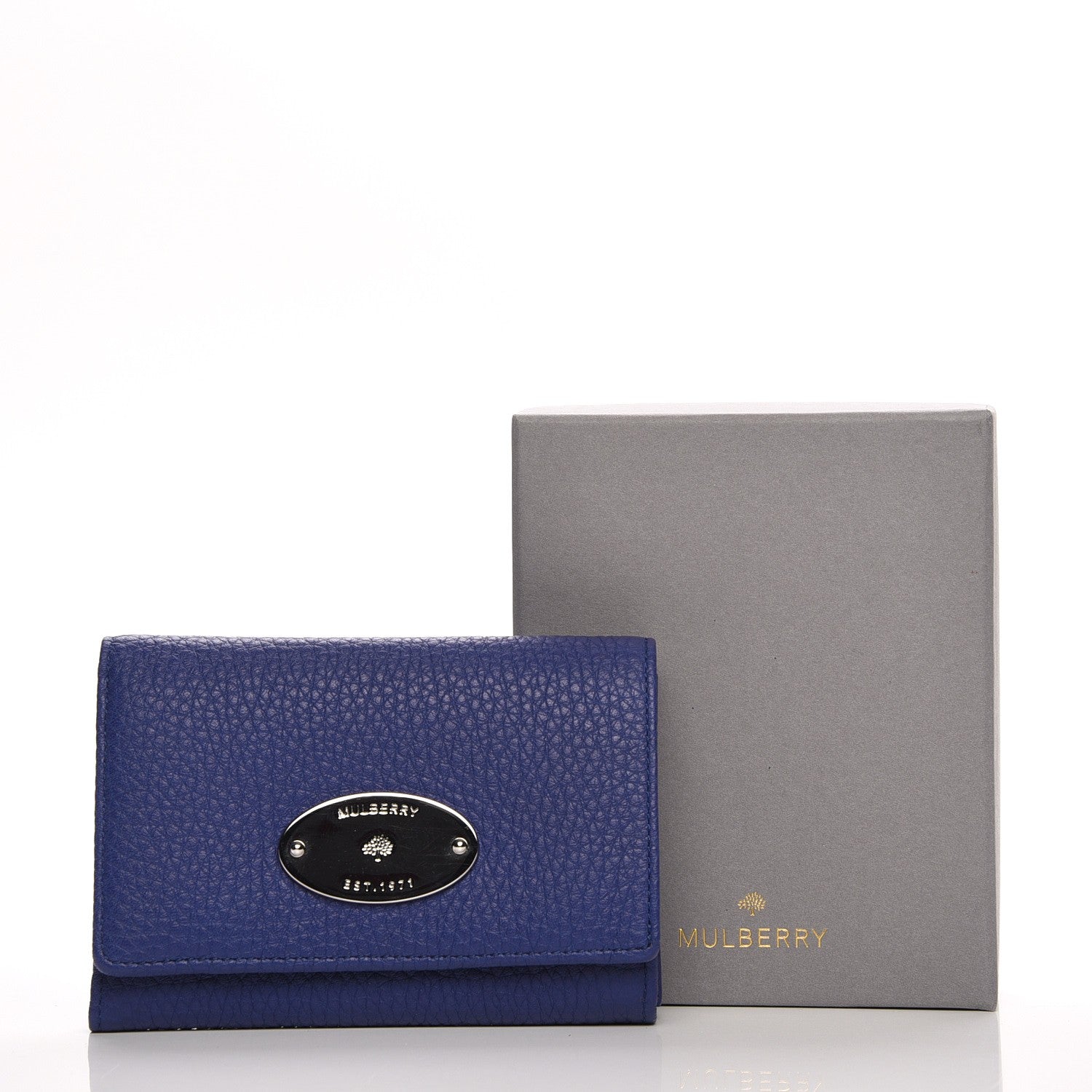 Mulberry Soft Grain Leather French Purse Wallet Indigo 9 of 9