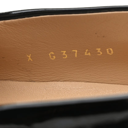 Chanel Shiny Calfskin Logo Loafers 36.5 Black 8 of 10