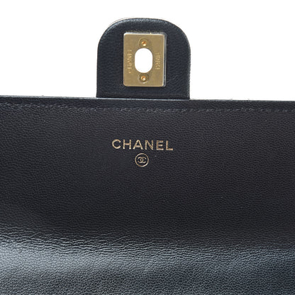 Chanel Goatskin Quilted Chic Pearls Clutch With Chain Black 6 of 12