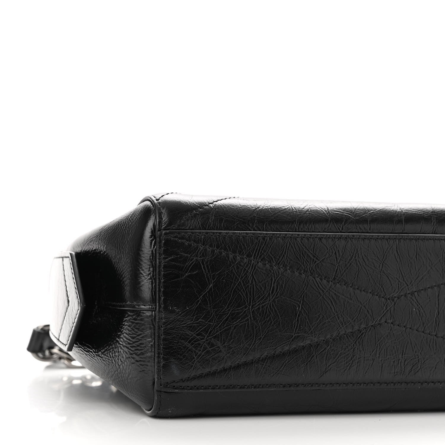 Givenchy Creased Patent Calfskin Small ID Flap Black 8 of 9