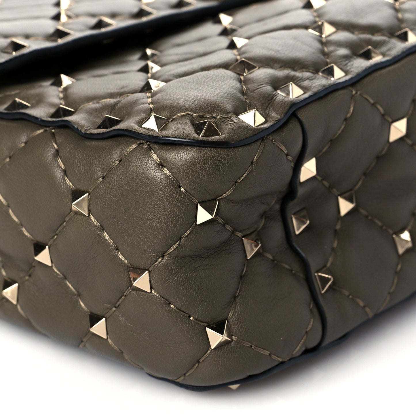 Nappa Medium Rockstud Spike Shoulder Bag Oasis