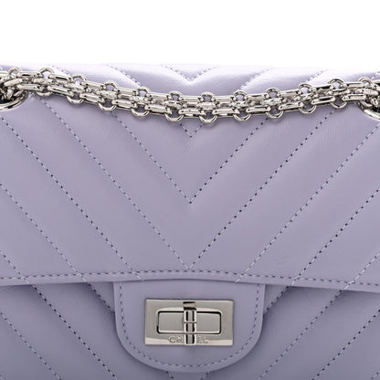 Chanel Aged Calfskin Chevron Quilted 2.55 Reissue Mini Flap Light Purple 7 of 10