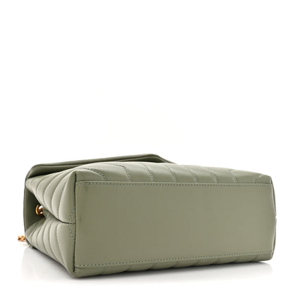 Saint Laurent Calfskin Y Quilted Monogram Small Loulou Chain Satchel Light Sage 4 of 10