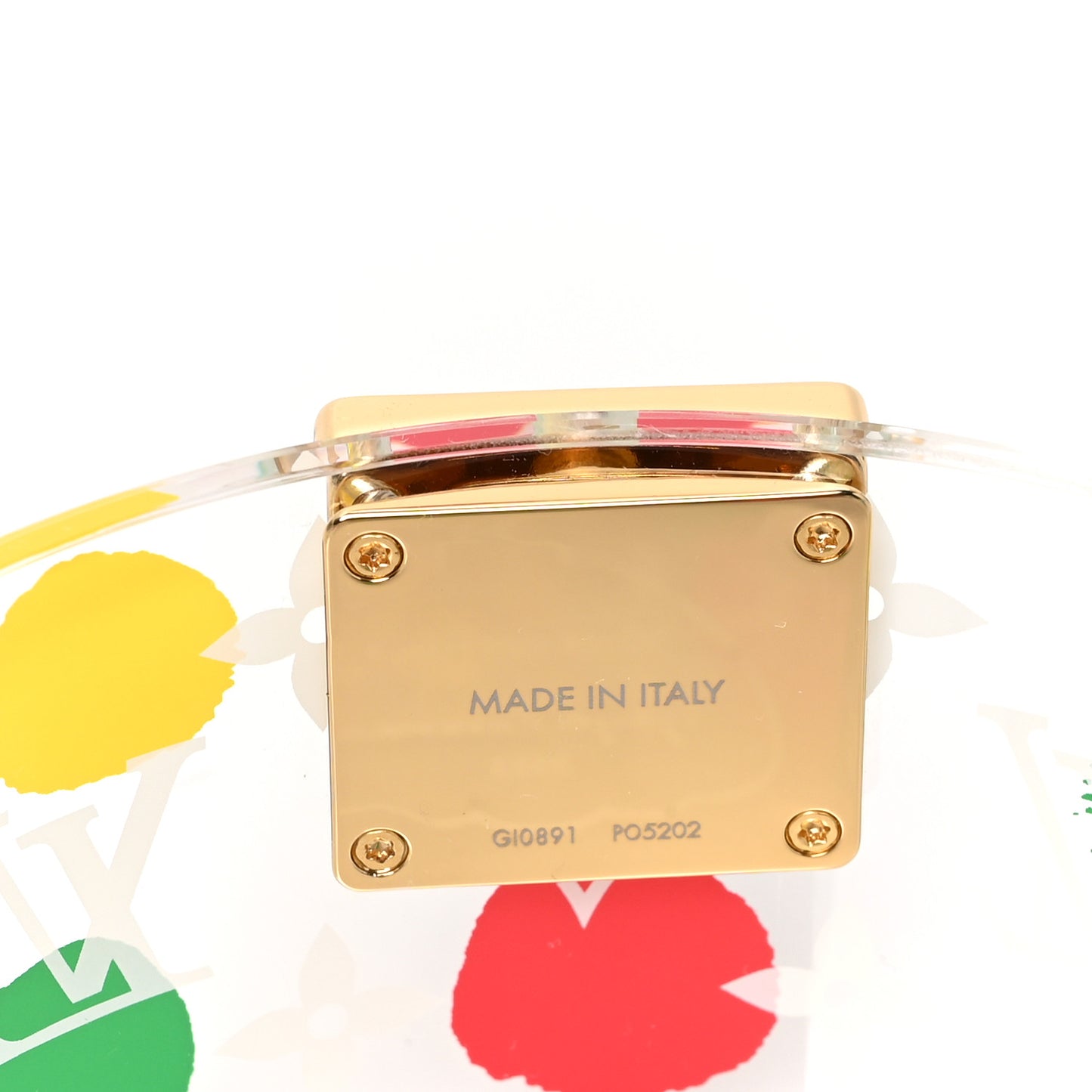 LV x YK Transparent Plexiglass Monogram Dots Box Scott Multicolor