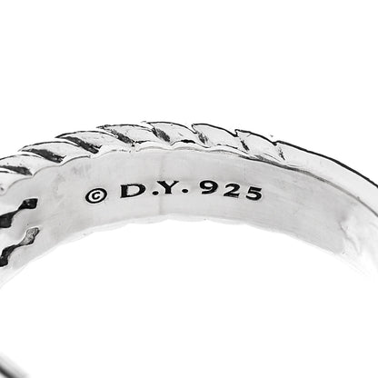 David Yurman Sterling Silver Diamond 10mm Petite Wheaton Ring 54 6.75 4 of 4