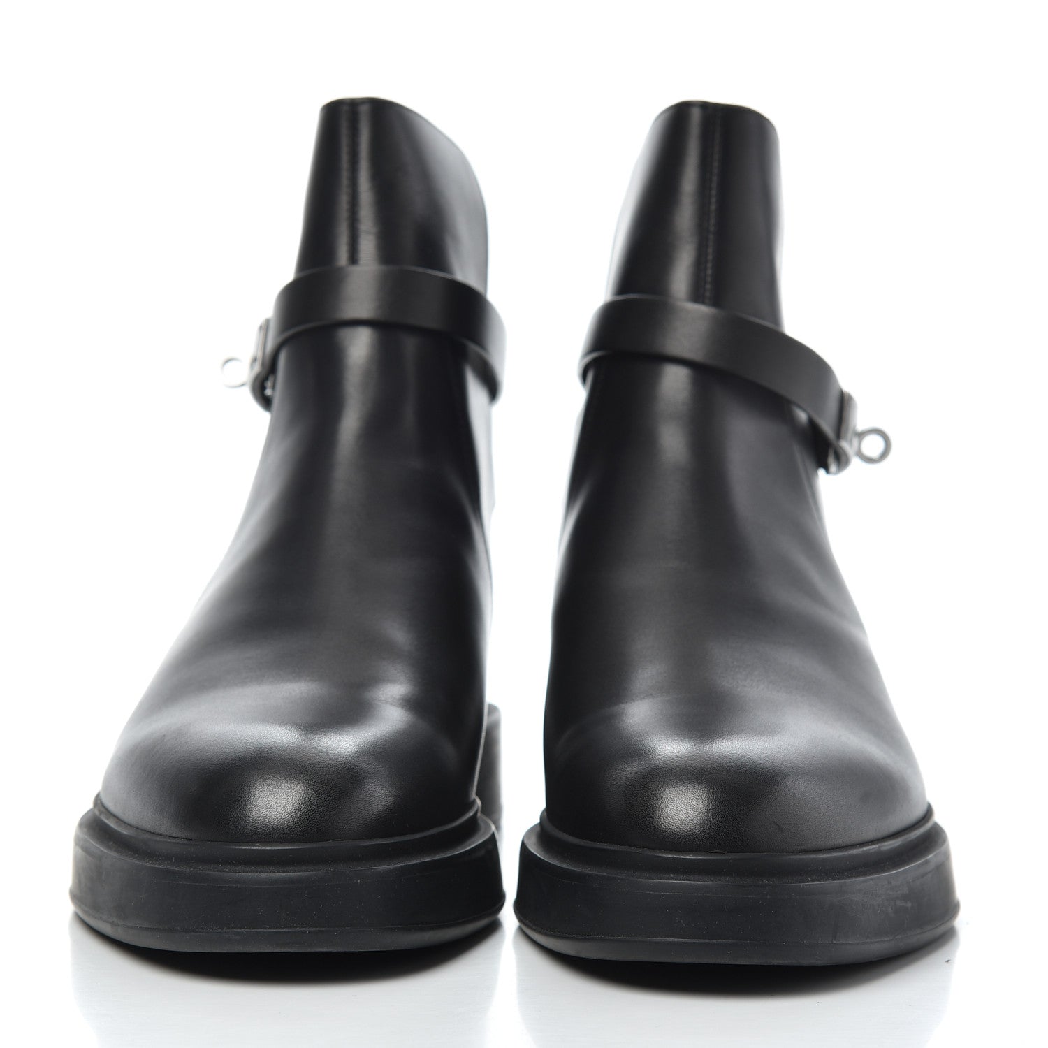 Hermes Calfskin Veo Ankle Boots 42 Black 2 of 14