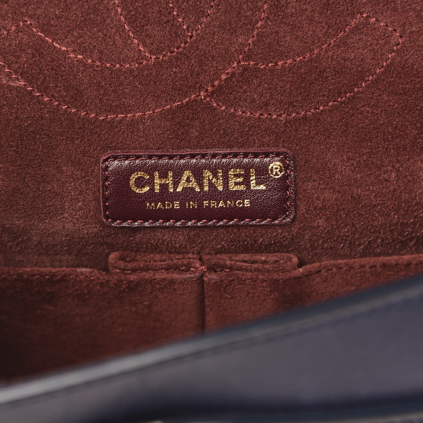 Calfskin Nude 2.55 Medals Reissue 225 Flap Navy