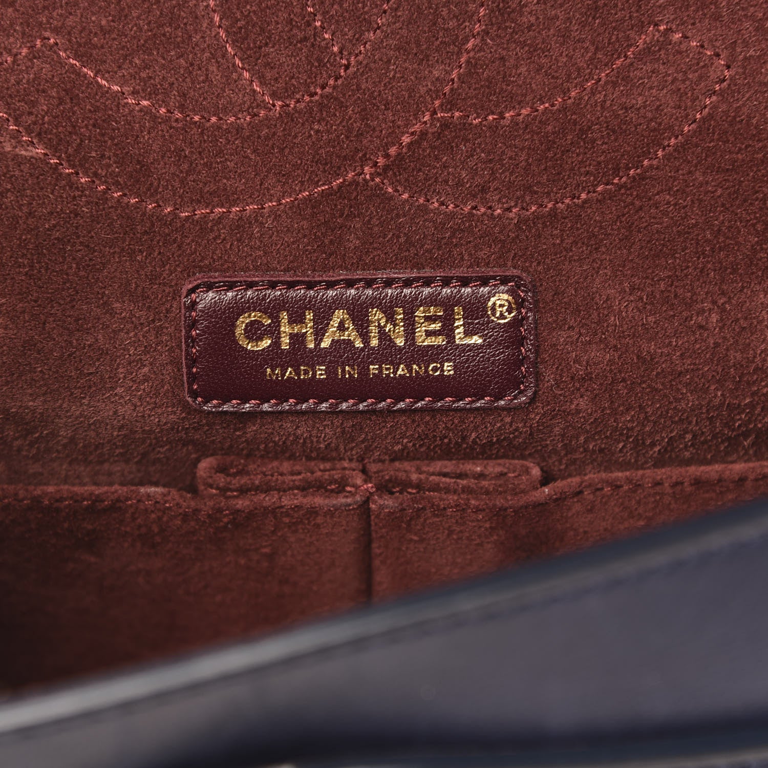 Chanel Calfskin Nude 2.55 Medals Reissue 225 Flap Navy 6 of 15