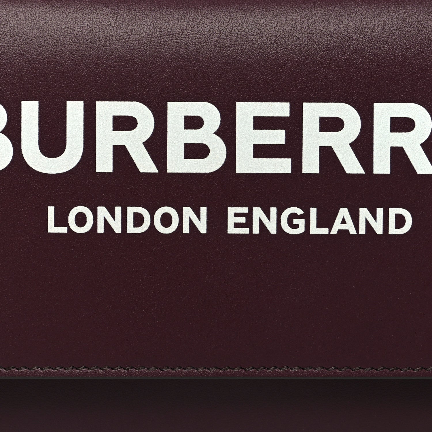 Burberry Calfskin Logo Hazelmere Wallet With Detachable Strap Deep Maroon 10 of 12