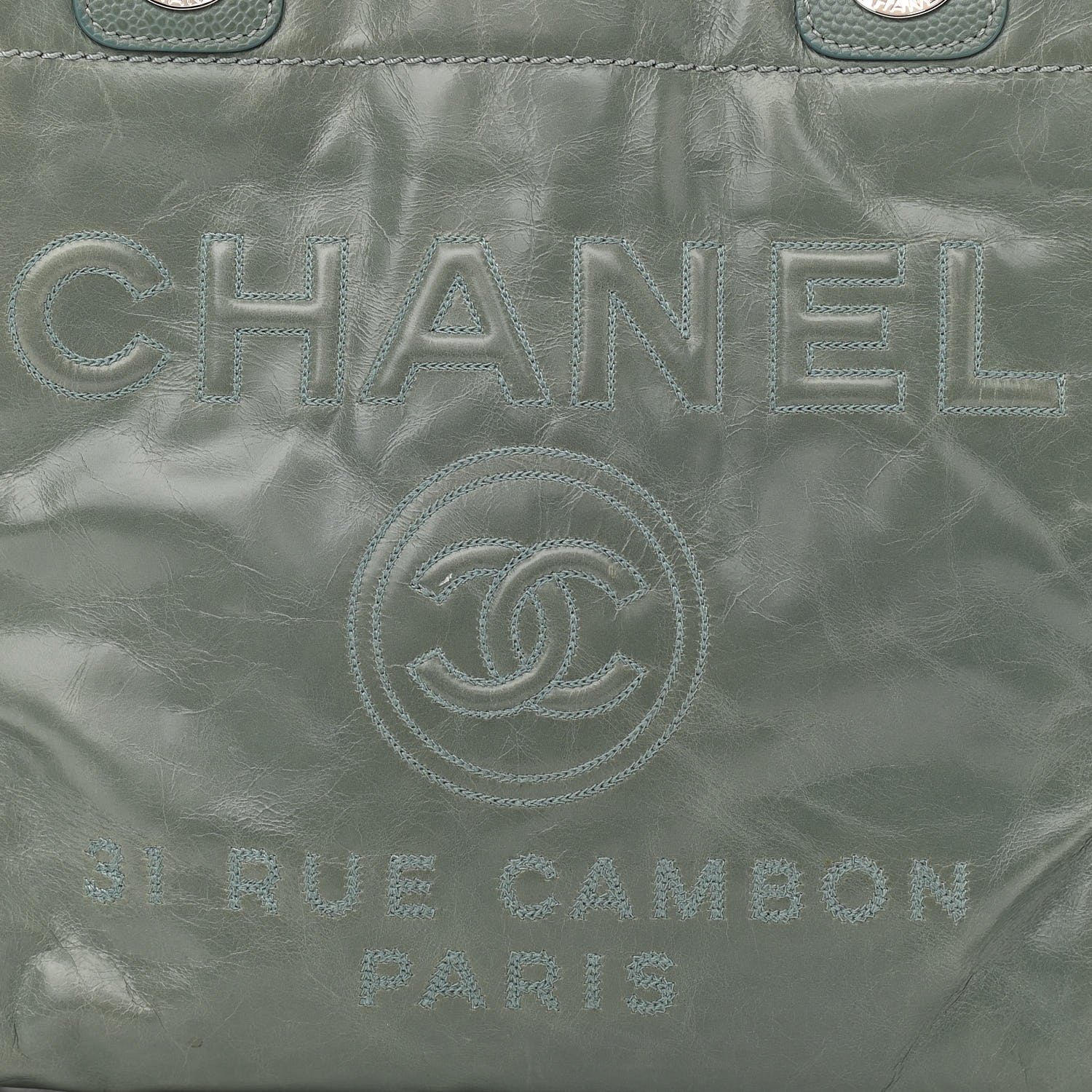 Chanel Glazed Calfskin Mini Deauville Tote Green 12 of 12