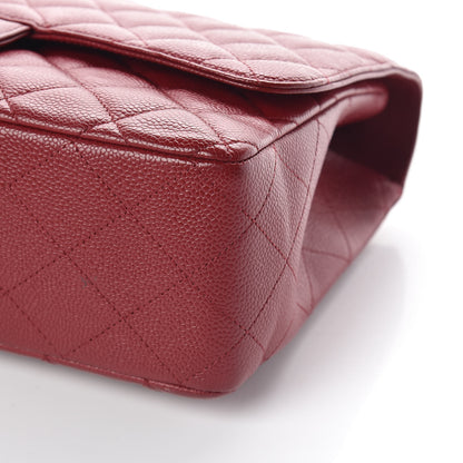 Chanel Caviar Quilted Jumbo Single Flap Red 10 of 10