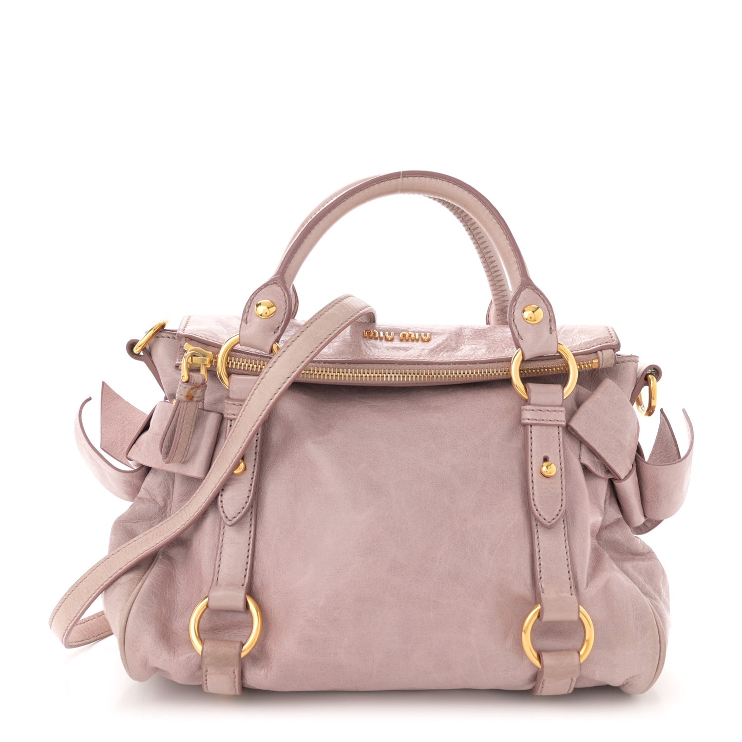 Vitello Lux Mini Bow Bag Cipria