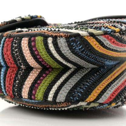 Christian Dior Canvas Embroidered Mini Saddle Bag Multicolor 9 of 11