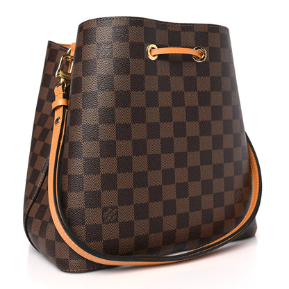 Louis Vuitton Damier Ebene Neonoe MM Safran 3 of 10