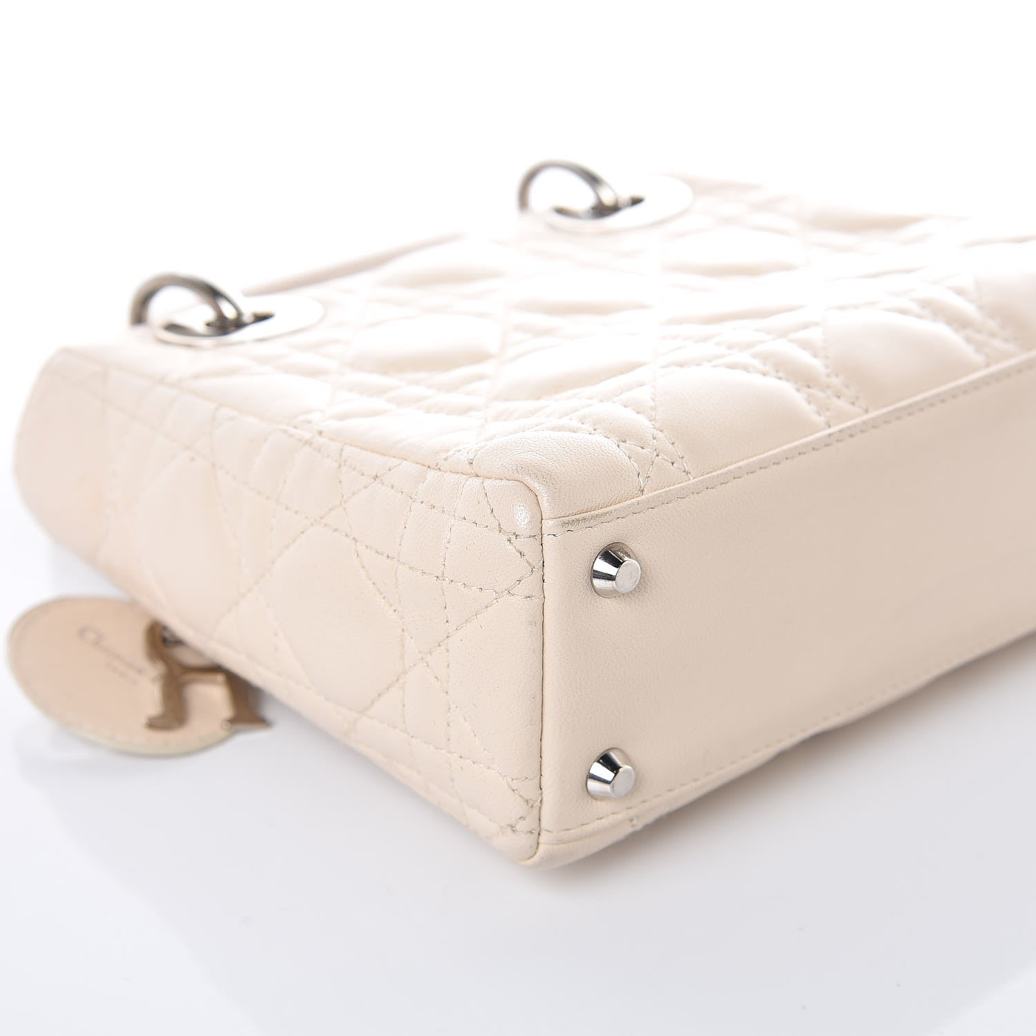 Christian Dior Lambskin Cannage Mini Lady Dior Light Beige 11 of 20