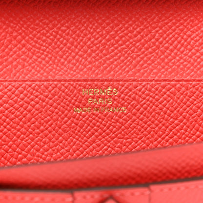 Hermes Epsom Bearn Gusset Wallet Rose Jaipur 6 of 9