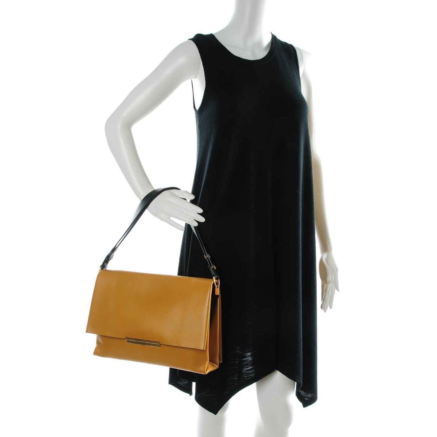 Smooth Calfskin Blade Flap Mustard
