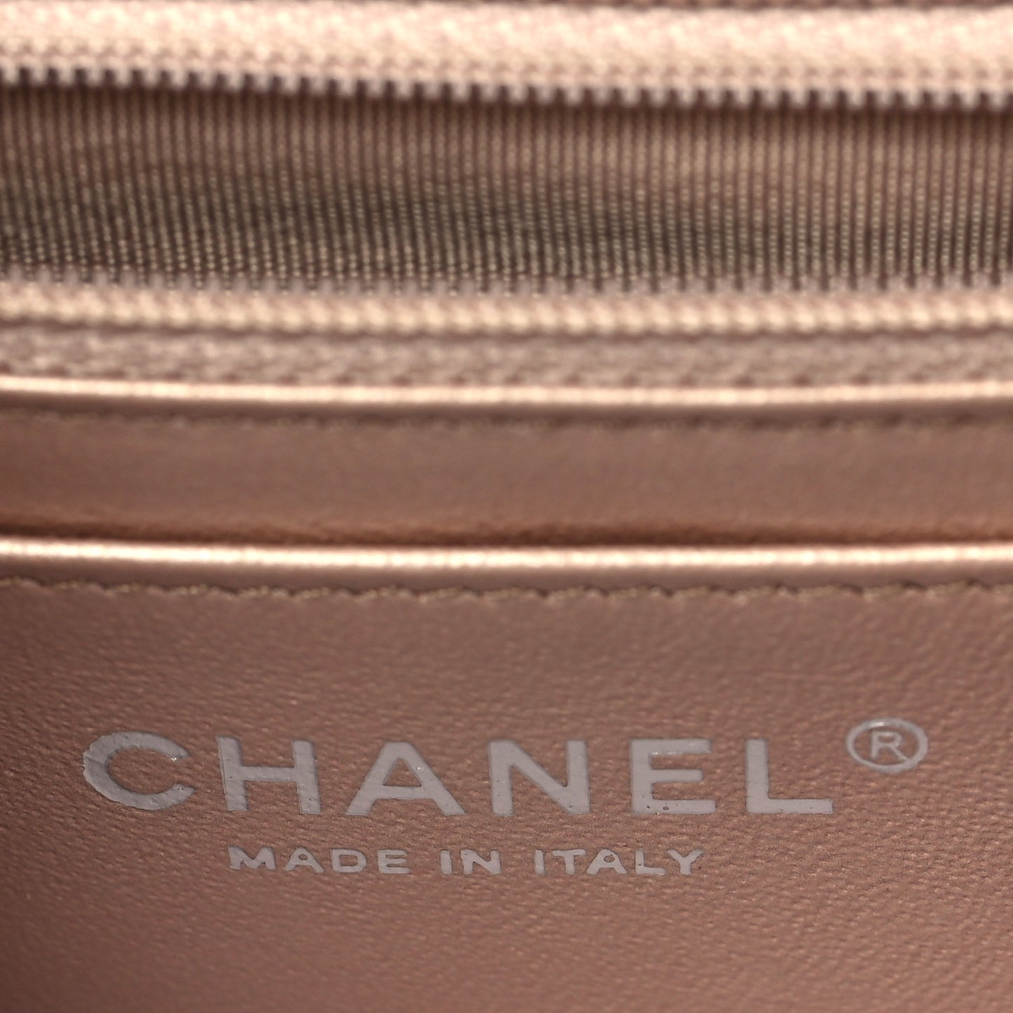 Metallic Calfskin Quilted Pixel Effect Mini Rectangular Flap Pink Gold
