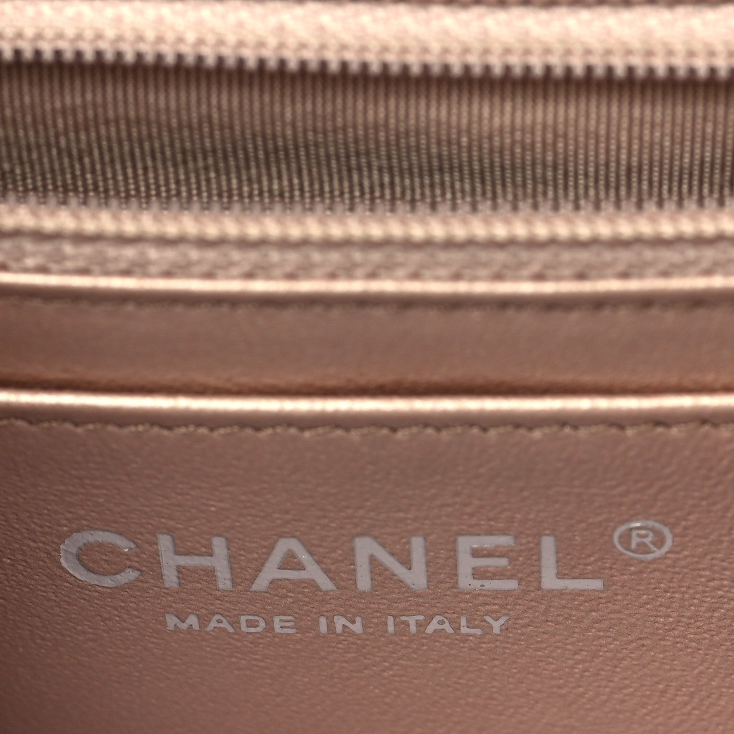 Chanel Metallic Calfskin Quilted Pixel Effect Mini Rectangular Flap Pink Gold 5 of 12