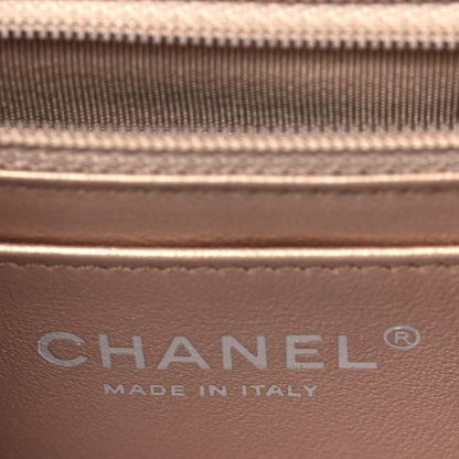 Chanel Metallic Calfskin Quilted Pixel Effect Mini Rectangular Flap Pink Gold 5 of 12