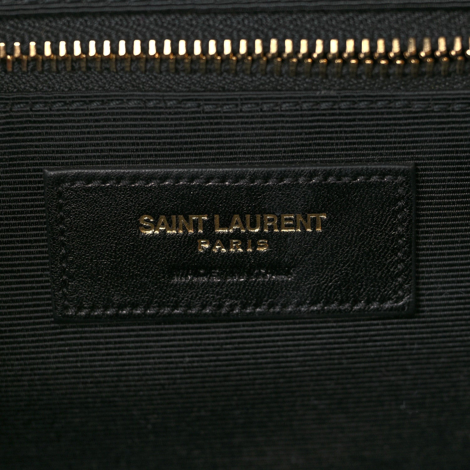 Saint Laurent Grain De Poudre Matelasse Chevron Large Monogram Satchel Black 6 of 9